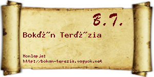 Bokán Terézia névjegykártya